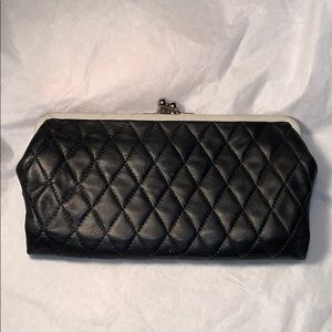 Quilted leather clutch/wallet GC preloved